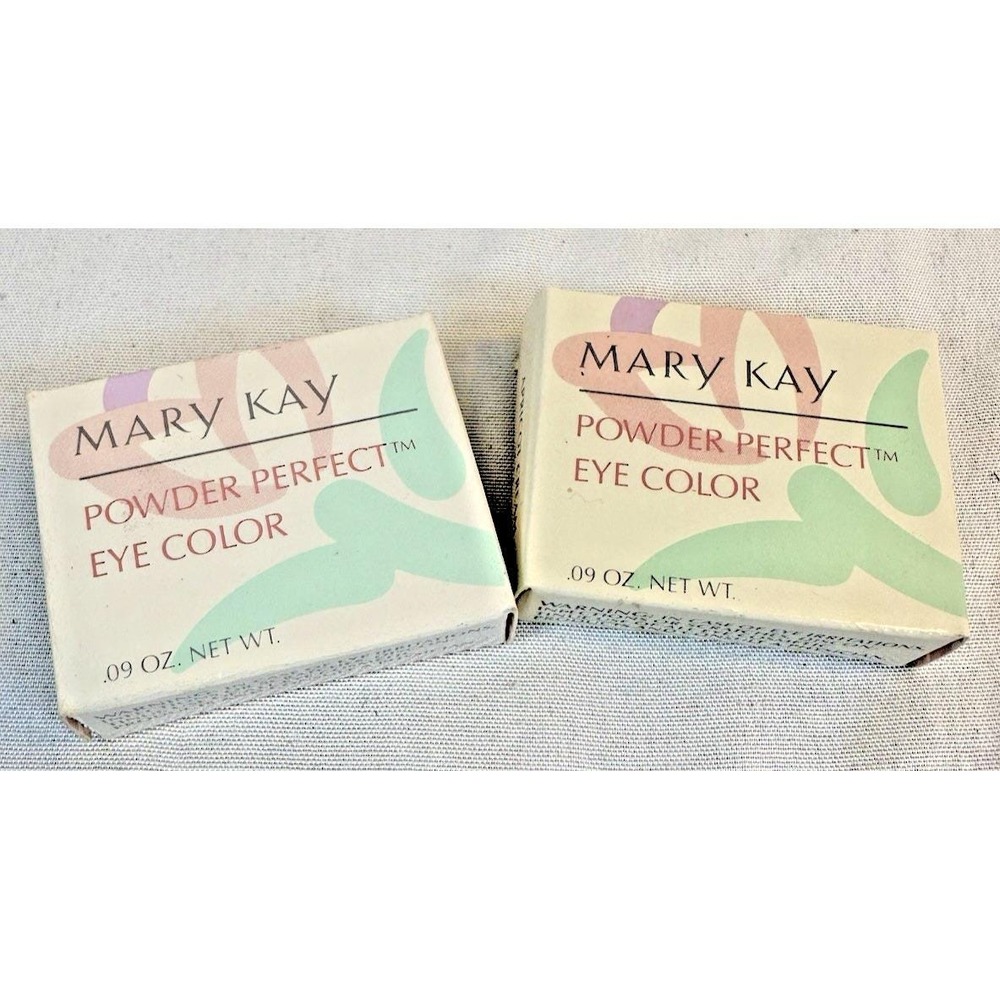 Vintage Mary Kay Powder Perfect Eye Color Duo - Shimmering Rust & Apricot Cream